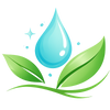 Water droplet above leaves skinova logo