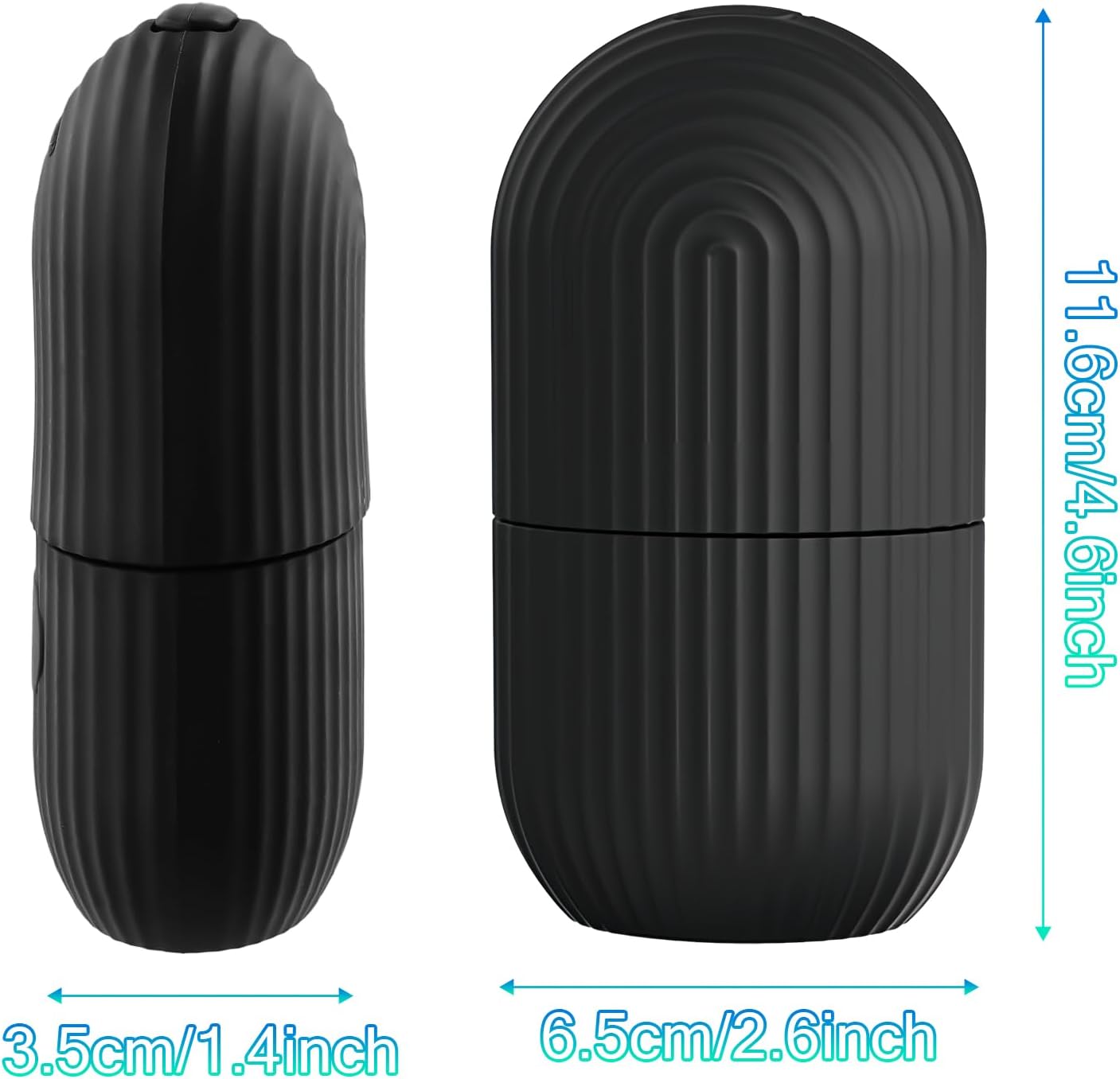 Skinova Reusable Ice Therapy Roller – Cooling Relief for Facial Puffiness, Eye Strain & Daily Stress (Black)